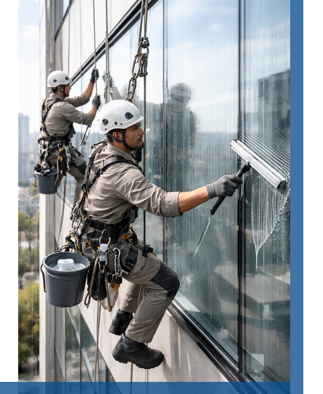 Мойка окон альпинистами в Лянторе от 4607 р. | ВЫСОТНИК-Лнт