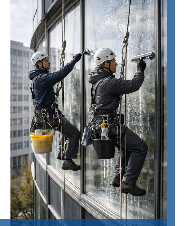 Мойка панорамных окон в Лянторе от 358 р. заказать у ВЫСОТНИК-Лнт