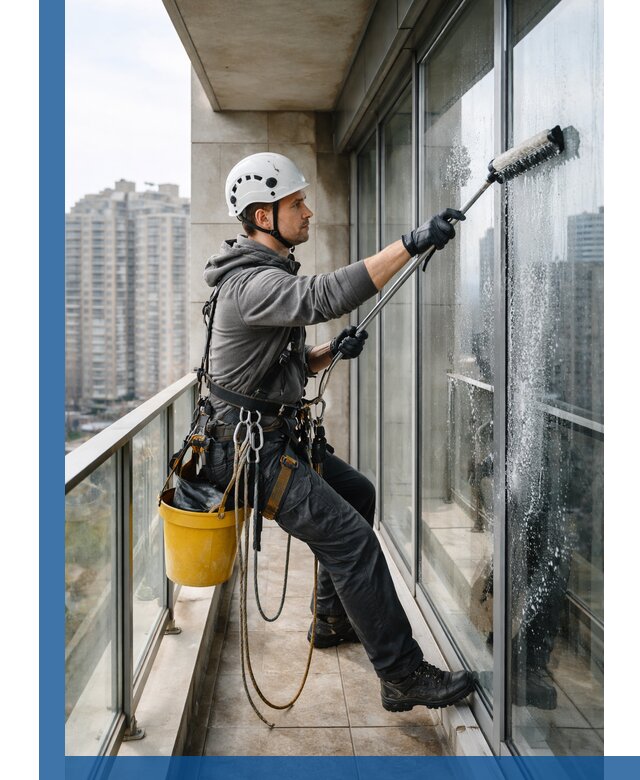 Профессиональная мойка балконного остекления в Лянторе