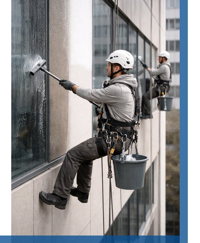 Мойка фасадов зданий в Лянторе под ключ от 358 р. | ВЫСОТНИК-Лнт