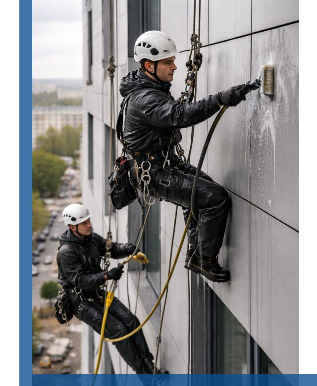 Профессиональная мойка фасада из композита в Лянторе