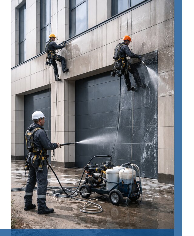 Послестроительная мойка фасада в Лянторе от 307 р. | ВЫСОТНИК-Лнт