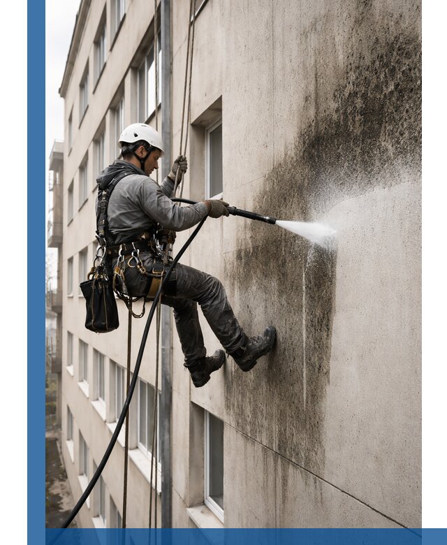 Профессиональная очистка фасадов от плесени в Лянторе