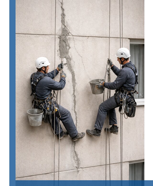 Заделка трещин на фасаде в Лянторе с гарантийным ремонтом