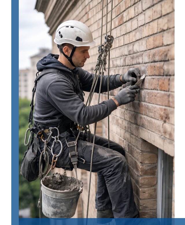 Качественный ремонт кирпичной кладки фасада в Лянторе с гарантией