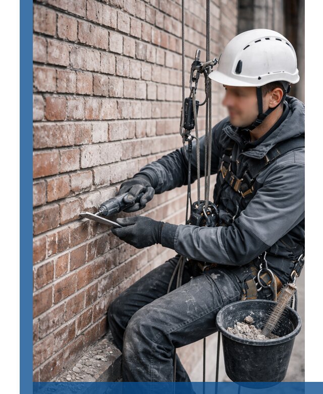 Расшивка кирпичных швов фасадов и стен, ремонт в Лянторе