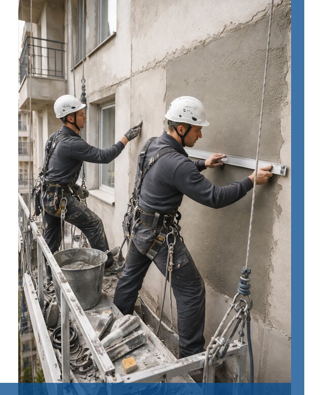 Штукатурка фасада на высоте в Лянторе от 921 р. | ВЫСОТНИК-Лнт