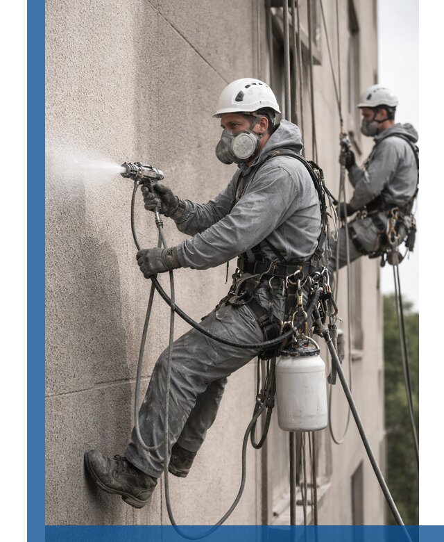 Безвоздушная покраска фасадов зданий в Лянторе профессионально