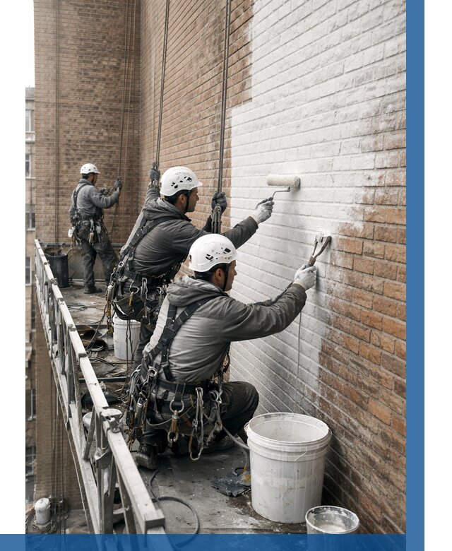 Покраска кирпичного фасада в Лянторе от 358 р. | ВЫСОТНИК-Лнт