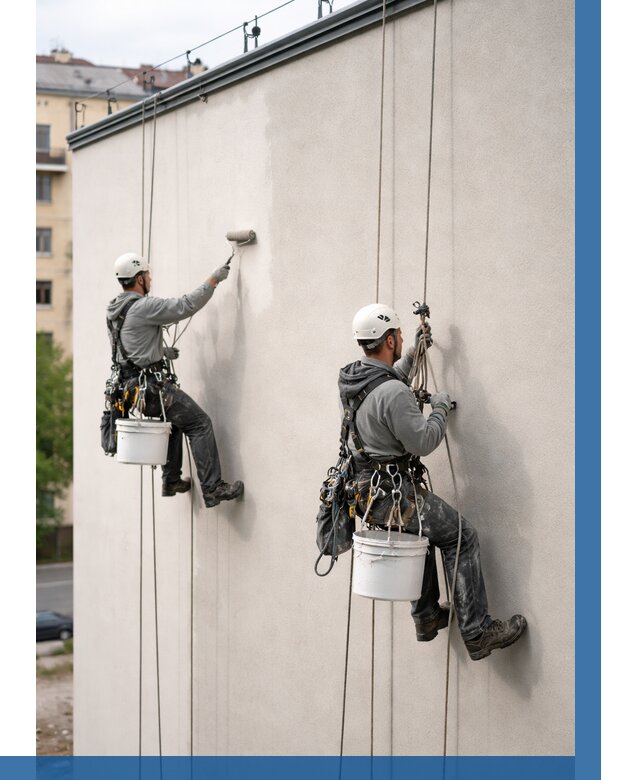 Покраска оштукатуренного фасада в Лянторе от 328 р. | ВЫСОТНИК-Лнт