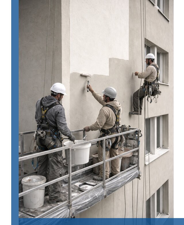 Покраска оштукатуренного фасада в Лянторе под ключ с гарантией