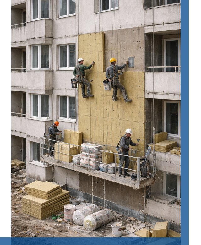 Утепление фасада минватой в Лянторе от 1536 р. | ВЫСОТНИК-Лнт