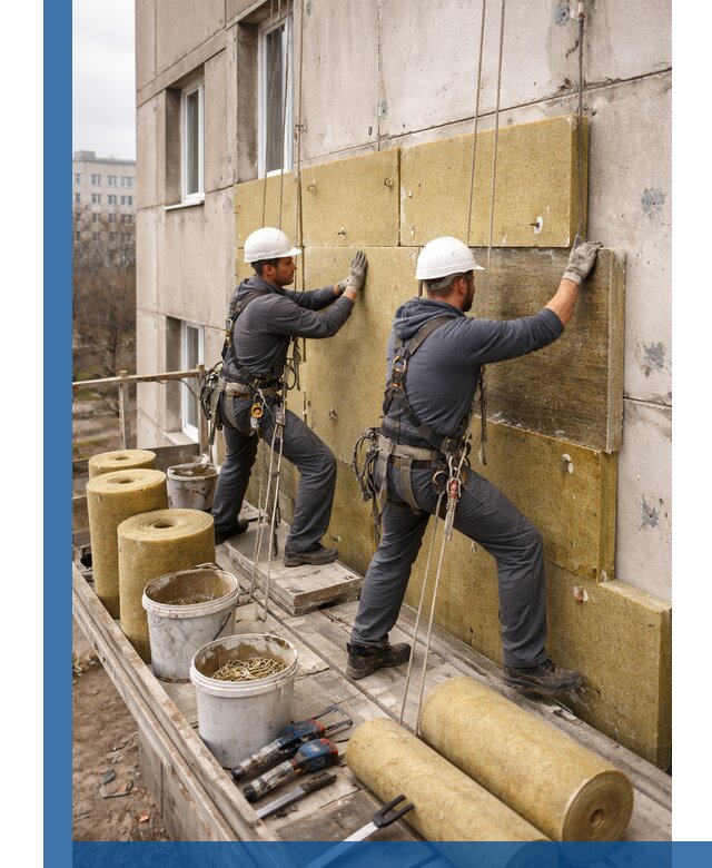 Утепление фасада минватой в Лянторе под ключ с гарантией