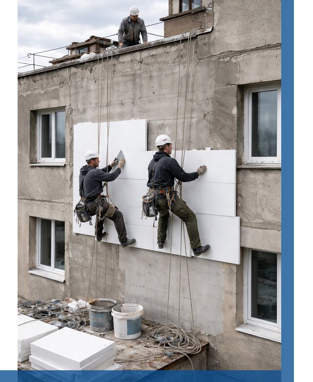 Утепление фасада пенополистиролом в Лянторе от 1843 р. | ВЫСОТНИК-Лнт