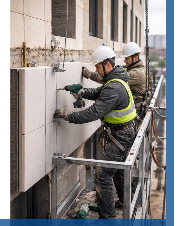 Монтаж фасадных термопанелей в Лянторе от 1536 р. | ВЫСОТНИК-Лнт