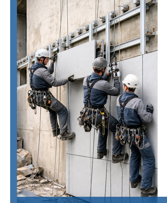 Монтаж вентилируемого фасада в Лянторе под ключ с гарантией качества