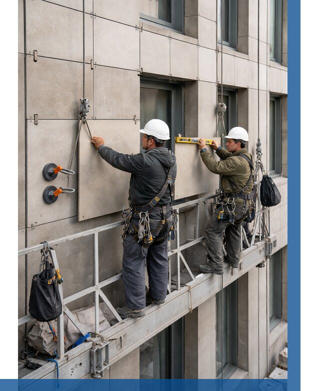 Монтаж керамогранита на фасад в Лянторе от 2559 р. | ВЫСОТНИК-Лнт