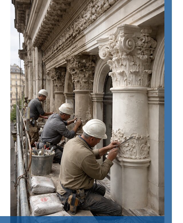 Реставрация фасадной лепнины в Лянторе от 2559 р. | ВЫСОТНИК-Лнт