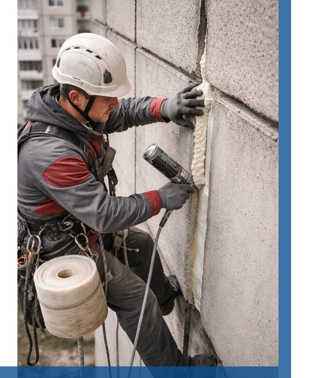 Утепление межпанельных швов в Лянторе от 717 р. | ВЫСОТНИК-Лнт