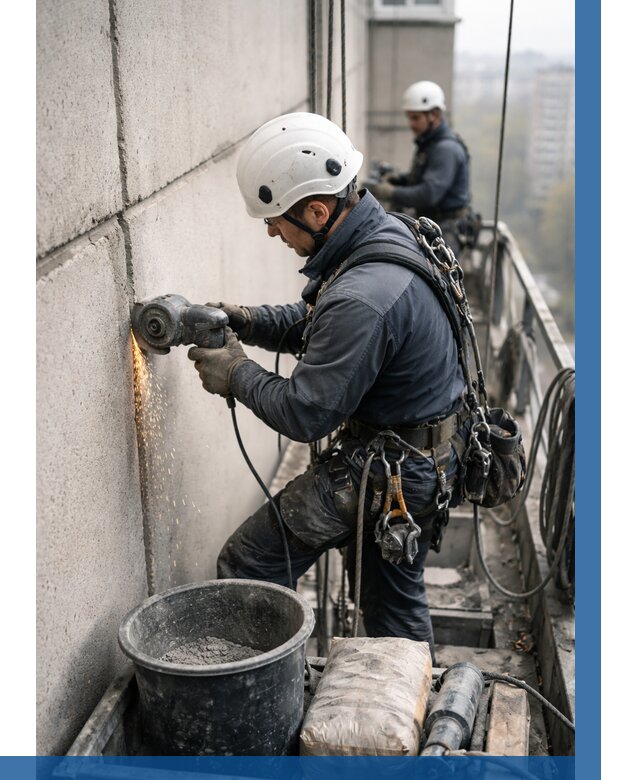 Штробление межпанельных швов в Лянторе от 1228 р. | ВЫСОТНИК-Лнт