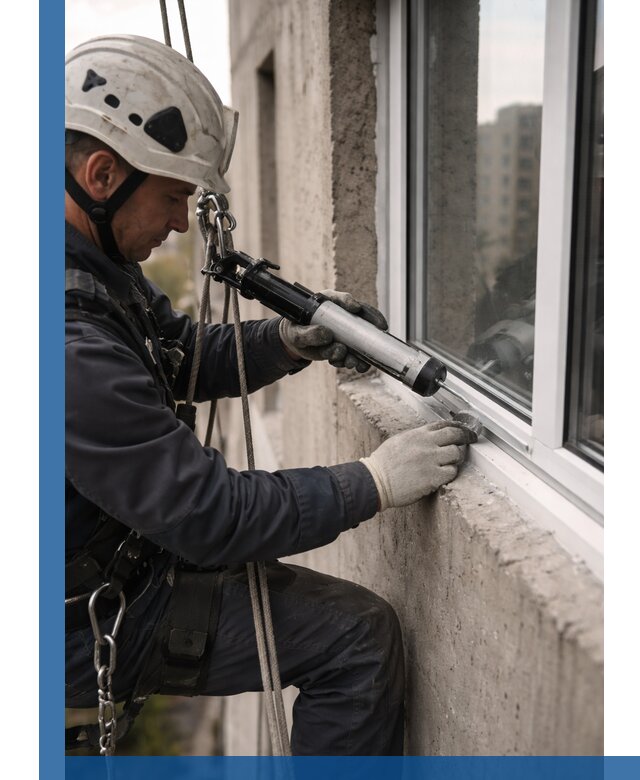 Герметизация оконных швов снаружи в Лянторе профессионально