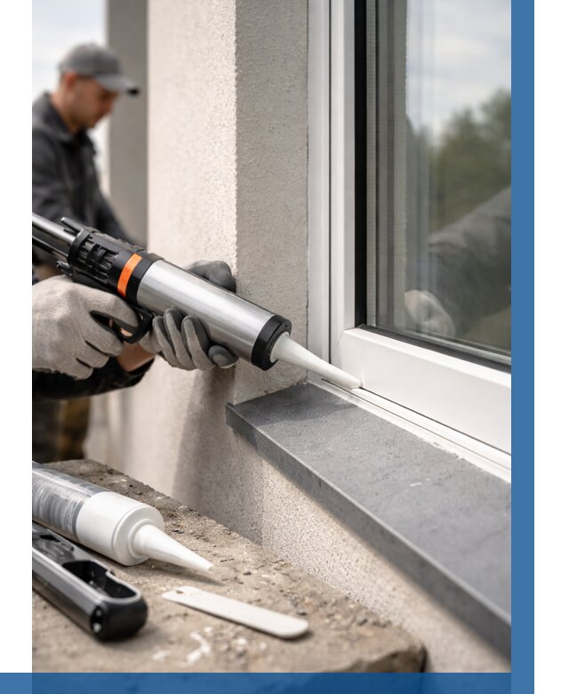 Герметизация монтажных швов окон в Лянторе от 665 р. | ВЫСОТНИК-Лнт
