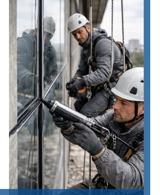 Герметизация витражных швов в Лянторе от 665 р. | ВЫСОТНИК-Лнт