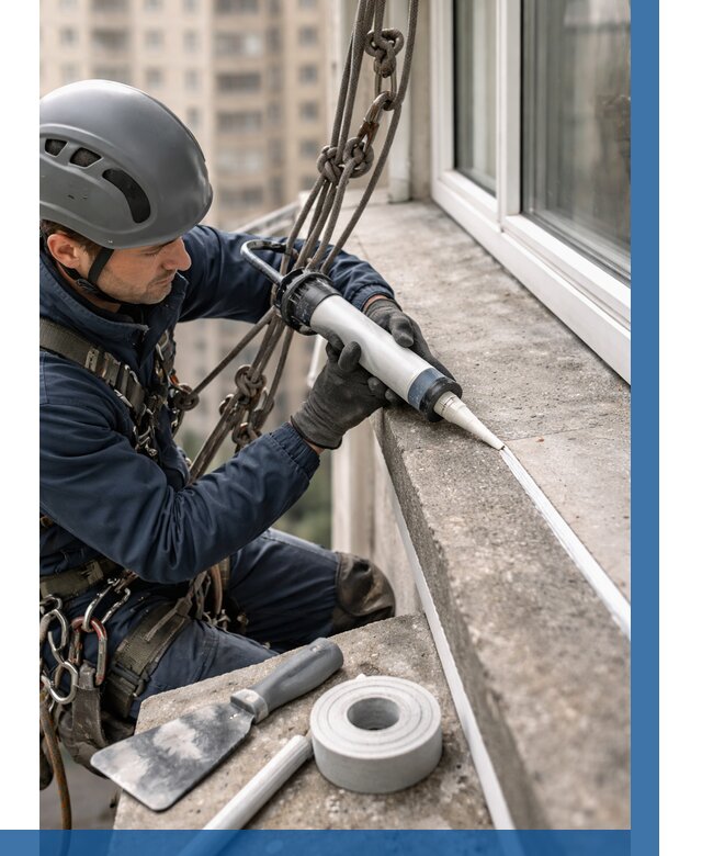 Герметизация балконного козырька в Лянторе от 4607 р. | ВЫСОТНИК-Лнт