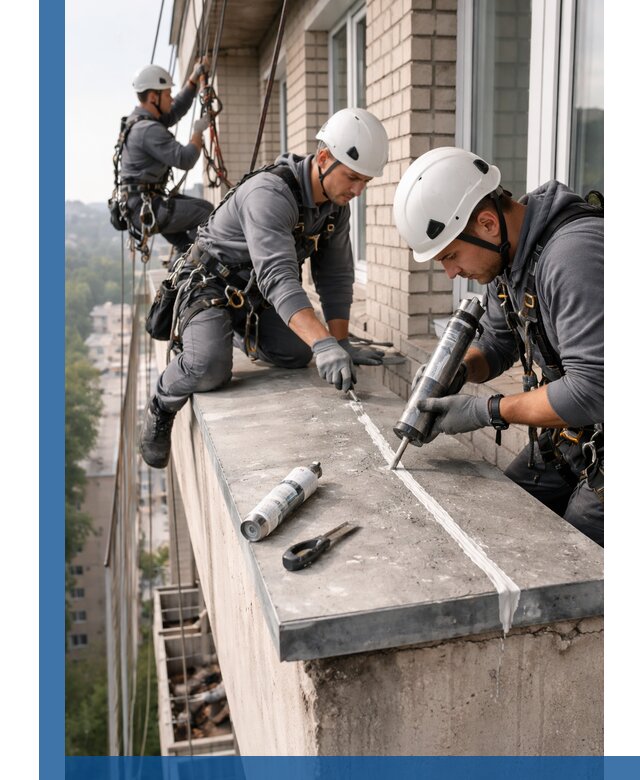 Герметизация балконного козырька в Лянторе профессионально