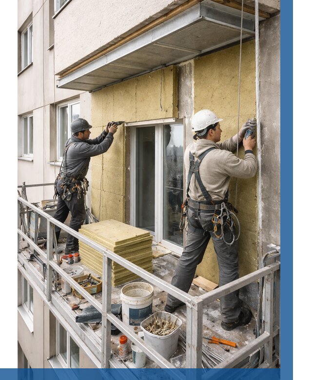 Утепление балкона снаружи в Лянторе от 1638 р. под ключ ВЫСОТНИК-Лнт