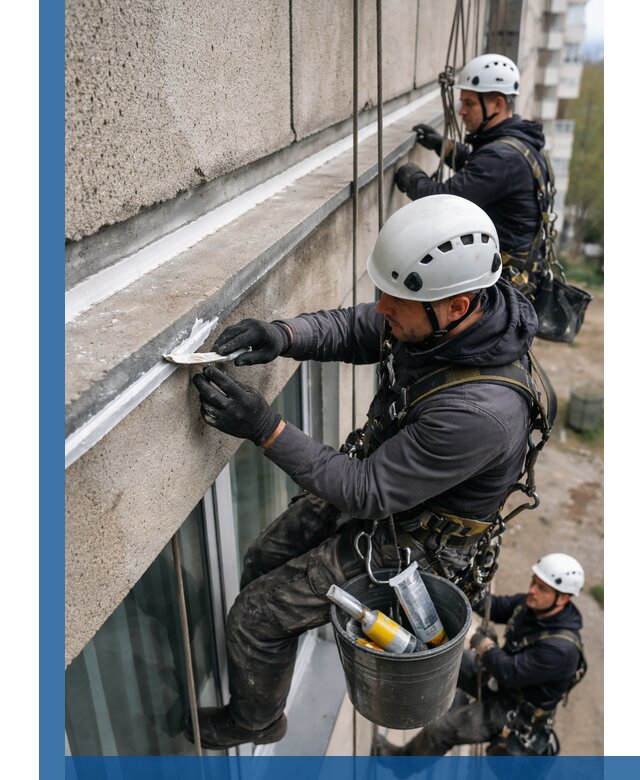 Герметизация примыкания балкона в Лянторе под ключ с гарантией