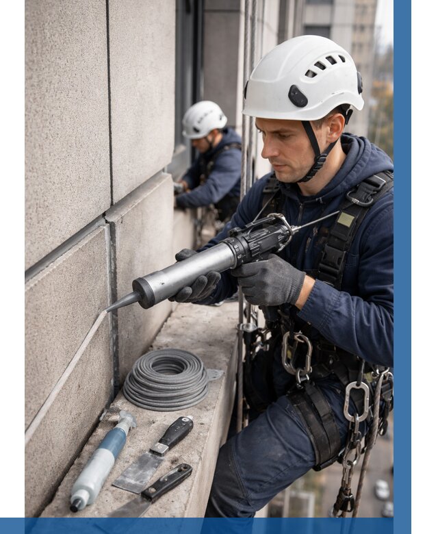 Герметизация деформационных швов фасада в Лянторе от 717 | ВЫСОТНИК-Лнт