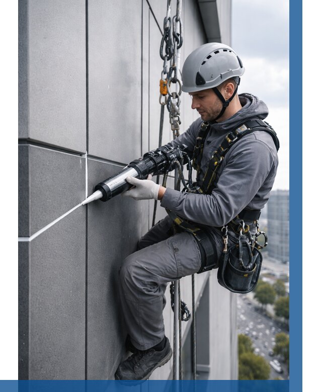 Герметизация стыков фасадных панелей в Лянторе от 6654 р.| ВЫСОТНИК-Лнт