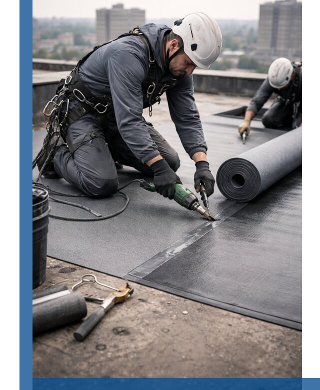 Ремонт мягкой кровли в Лянторе с выездом промальпинистов