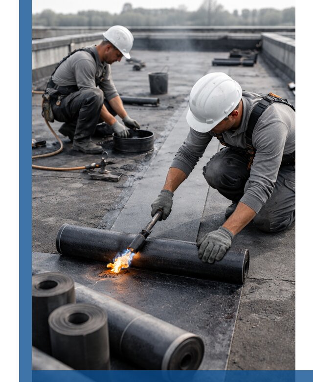 Ремонт рулонной кровли в Лянторе герметизация и восстановление