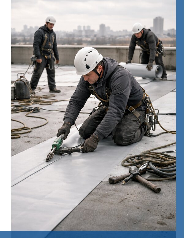 Ремонт мембранной кровли в Лянторе от 1843 р./м2 | ВЫСОТНИК-Лнт