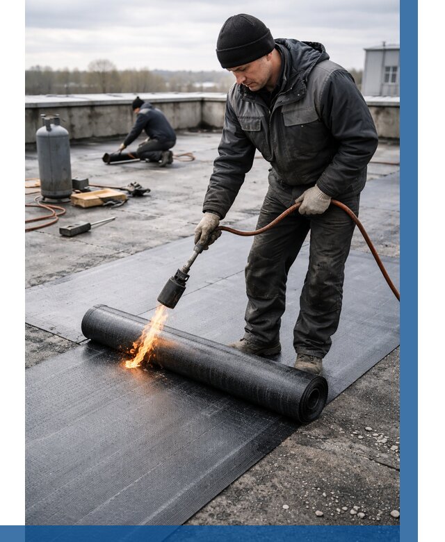 Ремонт наплавляемой кровли в Лянторе от 717 р. | ВЫСОТНИК-Лнт