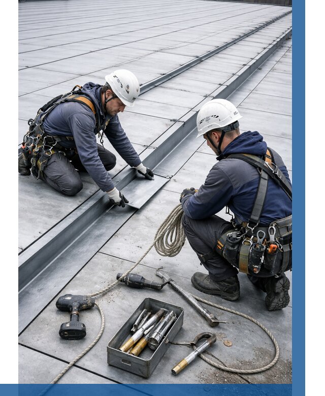 Ремонт фальцевой кровли в Лянторе от 717 р. | ВЫСОТНИК-Лнт