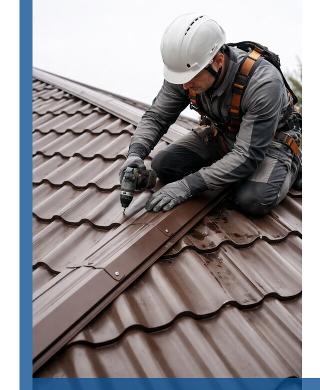 Ремонт металлочерепицы на крыше в Лянторе профессионально