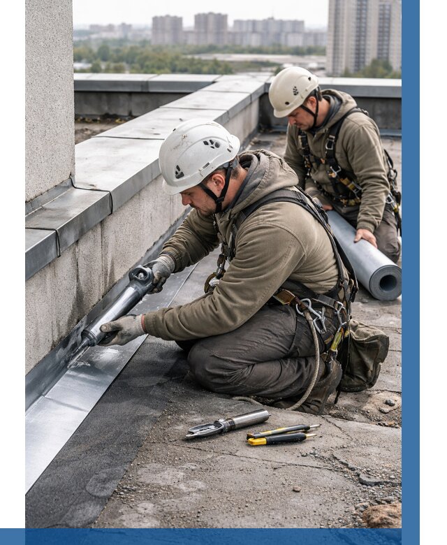 Ремонт кровельных примыканий в Лянторе от 1228 р. | ВЫСОТНИК-Лнт