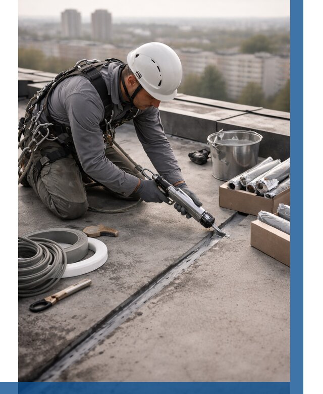 Герметизация швов кровли в Лянторе от 461 р./м2 | ВЫСОТНИК-Лнт