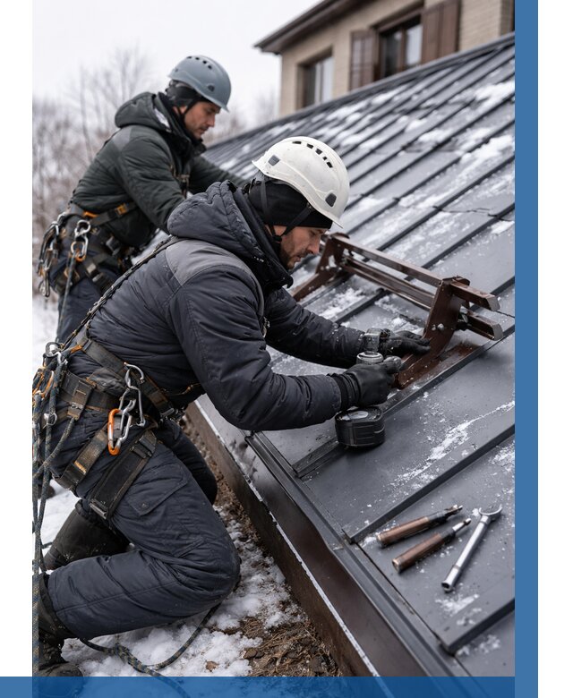 Монтаж снегозадержателей в Лянторе от 461 р. | ВЫСОТНИК-Лнт