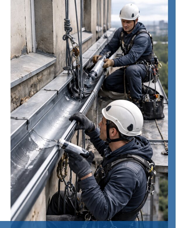 Ремонт водосточных желобов в Лянторе от 6654 р. | ВЫСОТНИК-Лнт