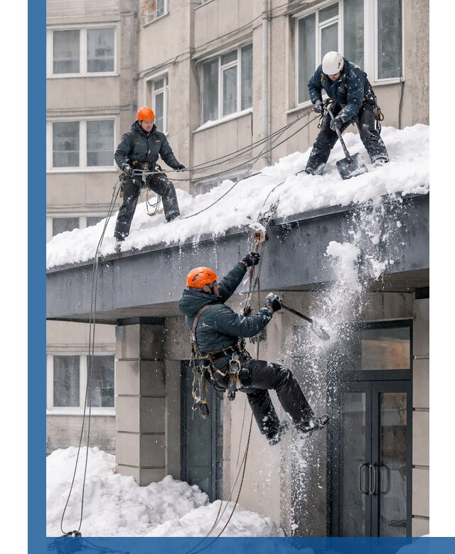 Безопасная очистка навесов от снега в Лянторе круглогодично