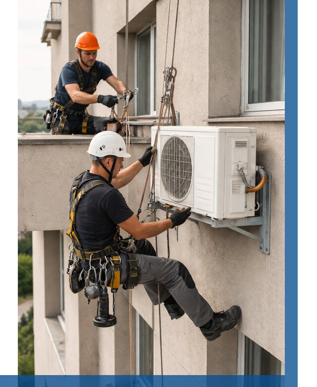 Монтаж внешнего блока кондиционера в Лянторе от 6654 р. | ВЫСОТНИК-Лнт