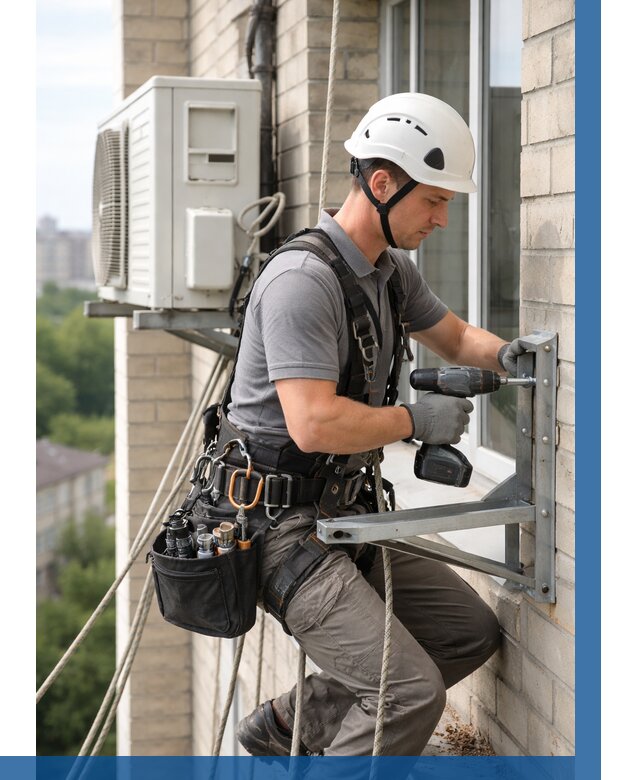 Установка кронштейнов кондиционера в Лянторе от 3583 р. | ВЫСОТНИК-Лнт