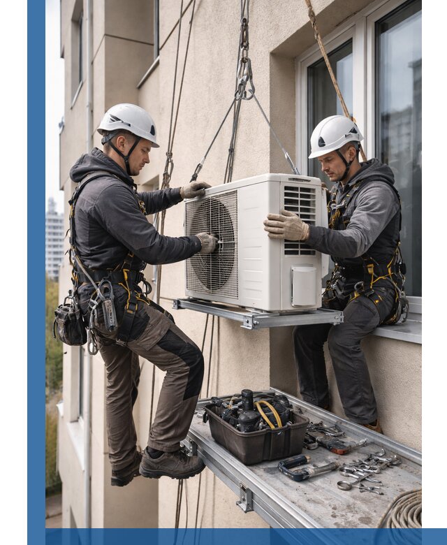 Перенос внешнего блока кондиционера в Лянторе с монтажом и крепежом