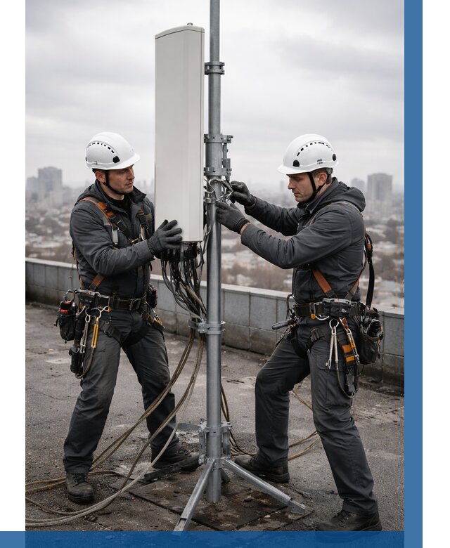 Монтаж антенн связи на крыше в Лянторе от 8701 р. | ВЫСОТНИК-Лнт