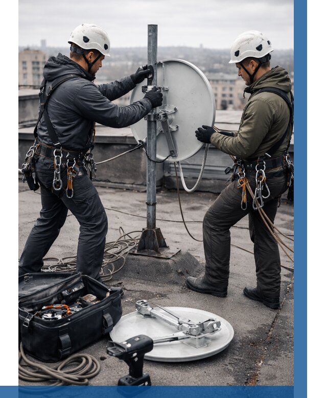 Демонтаж антенн на крыше в Лянторе от 4607 р. | ВЫСОТНИК-Лнт