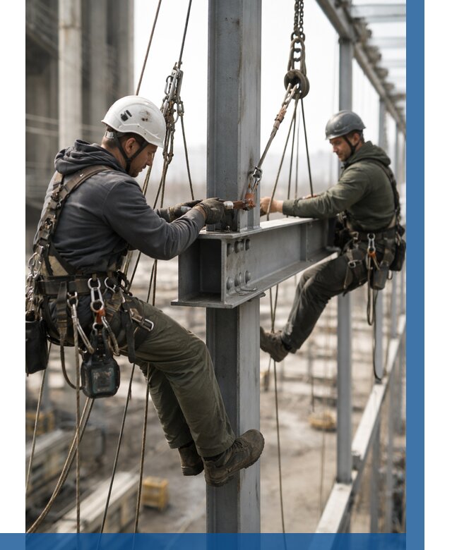Монтаж металлоконструкций на высоте в Лянторе от 3583 р. | ВЫСОТНИК-Лнт